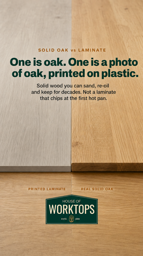 Real oak vs printed laminate