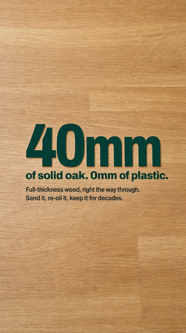 08. Statistics &middot; 40mm of solid oak